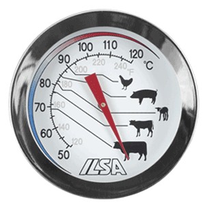 картинка Термометр д/мяса (+50° +120° C); сталь; D=50, L=135мм; металлич. (04142310) Ilsa от интернет-магазина Posuda-bar