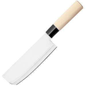 картинка Нож кухонный «Киото» двусторонняя заточка; сталь нерж., дерево; L=295/165, B=45мм (04072467) Sekiryu от интернет-магазина Posuda-bar