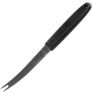 картинка Нож барный; сталь нерж., полиамид; H=15, L=220/110, B=20мм; черный, металлич. (02060120) Aps от интернет-магазина Posuda-bar