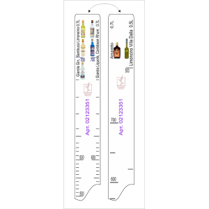 картинка Линейка «Джаролла ром, джин, самбука 0. 7л»; L=28, B=2см; белый (02123351) STEK от интернет-магазина Posuda-bar