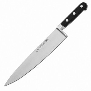 картинка Нож кухонный; сталь, пластик; L=30, B=8см; черный, металлич. (04071274) Matfer от интернет-магазина Posuda-bar