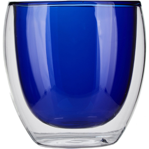 картинка Бокал двойные стенки «Проотель»; термост.стекло; 250мл; D=8, H=9см; синий (03141213) Prohotel от интернет-магазина Posuda-bar