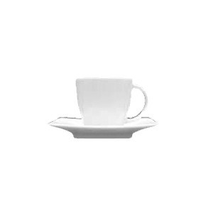 картинка Чашка кофейная «Виктория»; фарфор; 90мл; D=60, H=55, L=75мм; белый (03130338) Lubiana от интернет-магазина Posuda-bar