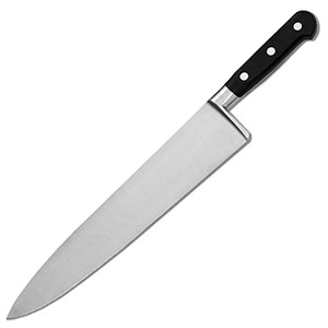 картинка Нож «Шеф»; сталь нерж., пластик; L=30см; черный, металлич. (04070372) Matfer от интернет-магазина Posuda-bar