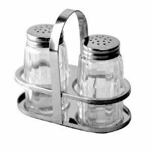 картинка Набор д/специй соль+перец; сталь нерж., стекло; H=95, L=105, B=55мм; серебрян. (03172151) Prohotel от интернет-магазина Posuda-bar