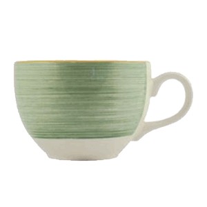 картинка Чашка чайная «Рио Грин»; фарфор; 340мл; D=10, H=7, L=13см; белый, зелен. (03140439) Steelite от интернет-магазина Posuda-bar