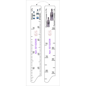 картинка Линейка «Флагман 0. 75, 1лРус. Ст. 0. 75, 1л»; пластик; L=28, B=2см; белый (02122538) STEK от интернет-магазина Posuda-bar