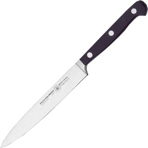 картинка Нож кухонный универсальный «Глория Люкс»; сталь, пластик; L=235/135, B=20мм; черный, металлич. (04070817) Felix от интернет-магазина Posuda-bar