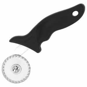 картинка Нож ролик. д/теста фигурный; пластик, сталь нерж.; D=55, H=55мм; черный, металлич. (04070922) Paderno от интернет-магазина Posuda-bar