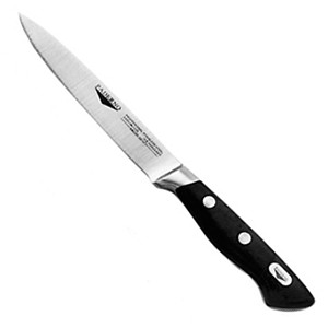 картинка Нож д/чистки овощей; сталь, пластик; L=10, B=2см; черный, металлич. (04071723) Paderno от интернет-магазина Posuda-bar
