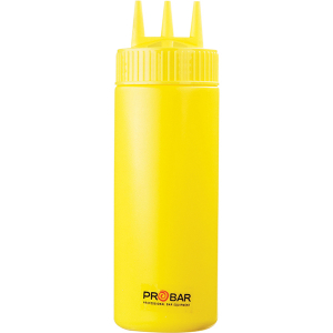картинка Емкость д/соусов с тремя носиками; пластик; 350мл; D=7, H=20см; желт. (04141468) Prohotel от интернет-магазина Posuda-bar