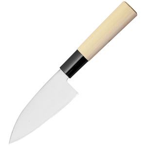 картинка Нож кухонный «Киото» односторонняя заточк; сталь нерж., дерево; L=215/105, B=37мм (04072471) Sekiryu от интернет-магазина Posuda-bar