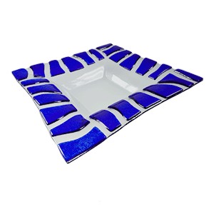 картинка Тарелка глубокая «Сафари»; стекло; H=35, L=290, B=290мм; прозр., голуб. (03011846) Bdk от интернет-магазина Posuda-bar