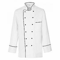 картинка Куртка поварская с окант. 52разм.; полиэстер, хлопок; белый, черный (04143442) Greiff от интернет-магазина Posuda-bar