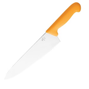 картинка Нож поварской «Шефс»; сталь нерж., пластик; L=43/30, B=6см; желт., металлич. (04071847) Matfer от интернет-магазина Posuda-bar