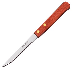 картинка Нож д/стейка «Проотель»; сталь нерж., дерево; L=20/10см; металлич., коричнев. (03112157) Prohotel от интернет-магазина Posuda-bar