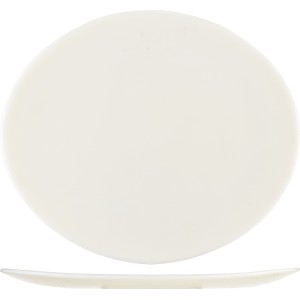 картинка Тарелка мелкая «Айвори»; стекло; L=30, B=26см; слон.кость (03012024) Lux от интернет-магазина Posuda-bar