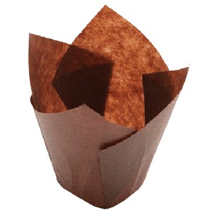 картинка Тарталетки «Тюльпан»[300шт]; бумага; D=35, H=60мм; коричнев. (03200872) Matfer от интернет-магазина Posuda-bar