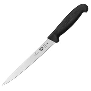 картинка Нож д/филе гибкий; сталь нерж., полипроп.; L=305/180, B=20мм; черный, металлич. (04070255) Victorinox от интернет-магазина Posuda-bar