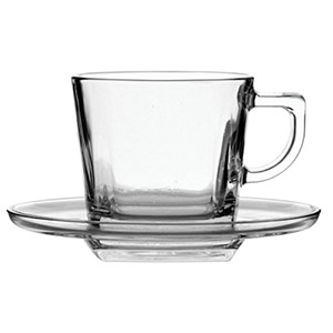 картинка Пара чайная; стекло; 215мл; D=82, H=72мм; прозр. (03141225) Pasabahce от интернет-магазина Posuda-bar