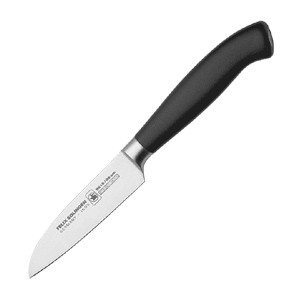 картинка Нож д/чистки овощей «Платинум»; сталь; L=19/9, B=2см; черный, металлич. (04070405) Felix от интернет-магазина Posuda-bar