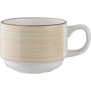 картинка Чашка кофейная «Чино»; фарфор; 100мл; D=65, H=50, L=85мм; белый, бежев. (03130369) Steelite от интернет-магазина Posuda-bar