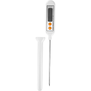 картинка Термометр электронный(-50+300C); пластик, сталь; H=1, L=27, B=10см; белый, металлич. (04142322) Paderno от интернет-магазина Posuda-bar
