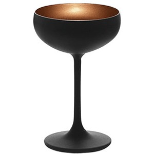 картинка Шампан. -блюдце «Олимпик»; хр.стекло; 230мл; D=95, H=147мм; черный, бронз. (01060598) Stoelzle от интернет-магазина Posuda-bar