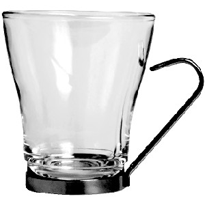 картинка Чашка с метал. подстаканником; стекло, нерж.; 220мл; D=80, H=95мм; прозр., металлич. (01090103) Bormioli Rocco от интернет-магазина Posuda-bar