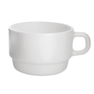 картинка Чашка чайная «Перформа»; стекло; 220мл; D=85, H=55, L=110мм; белый (03140215) Bormioli Rocco от интернет-магазина Posuda-bar