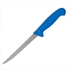 картинка Нож д/филе гибкий; сталь, пластик; L=18см; синий, металлич. (04070329) Matfer от интернет-магазина Posuda-bar