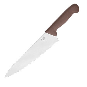 картинка Нож поварской; сталь нерж., пластик; L=385/244, B=56мм; коричнев., металлич. (04071875) Matfer от интернет-магазина Posuda-bar