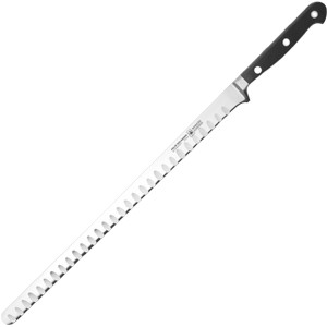 картинка Нож рыбный д/тонкой нарезки «Глория Люкс»; сталь; L=440/325, B=16мм; черный, металлич. (04070304) Felix от интернет-магазина Posuda-bar