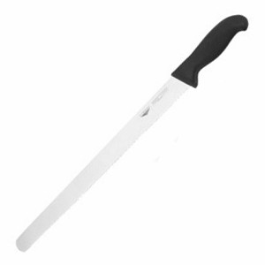 картинка Нож д/хлеба; сталь, пластик; L=49/36, B=3см; черный, металлич. (04070513) Paderno от интернет-магазина Posuda-bar
