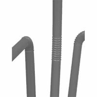 картинка Трубочки со сгибом L=24см[250шт]; пластик; D=5, H=310, L=240, B=40мм; серебрян. (06030113) Ims от интернет-магазина Posuda-bar