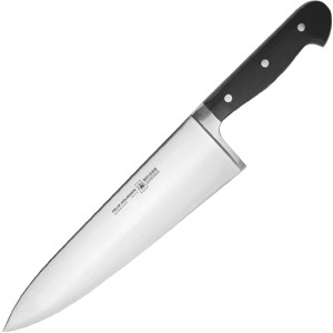 картинка Нож поварской «Глория Люкс»; сталь; L=455/260, B=65мм; черный, металлич. (04070832) Felix от интернет-магазина Posuda-bar