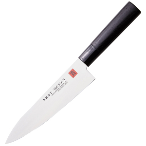 картинка Нож кухонный «Шеф»; сталь нерж., дерево; L=160/305, B=40мм; металлич., черный (04072457) Kasumi от интернет-магазина Posuda-bar