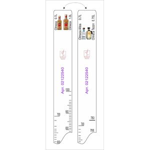 картинка Линейка «Олмека Голд, Алтос, Тизон 0. 7, 1л»; пластик; L=28, B=2см; белый (02122540) STEK от интернет-магазина Posuda-bar
