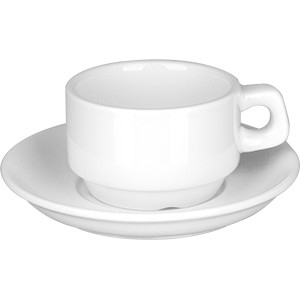 картинка Пара кофейная «Кунстверк»; фарфор; 100мл; D=7/12см; белый (03130624) Kunstwerk от интернет-магазина Posuda-bar