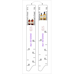 картинка Линейка «Баллантайнс Файнест 12 лет» 0. 7л; 1.0л; пластик; L=28, B=2см; белый (02123342) STEK от интернет-магазина Posuda-bar