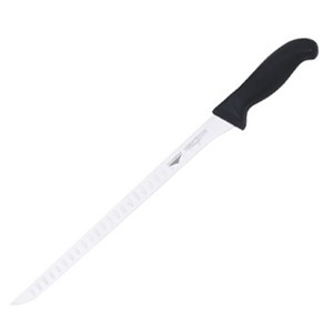 картинка Нож д/тонкой нарезки; сталь нерж., пластик; L=45/32, B=2см; черный, металлич. (04070313) Paderno от интернет-магазина Posuda-bar