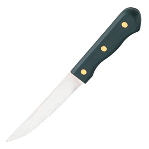 картинка Нож д/стейка; сталь нерж., дерево; L=210/115, B=15мм; черный (03112165) Sunnex от интернет-магазина Posuda-bar