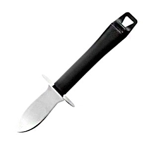 картинка Нож д/устриц; сталь нерж., пластик; L=200/75, B=55мм; черный, металлич. (04070318) Paderno от интернет-магазина Posuda-bar