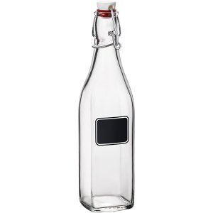 картинка Бутылка с крышкой «Лавана»; стекло; 0, 52л; D=66, H=253мм; прозр., черный (03100554) Bormioli Rocco от интернет-магазина Posuda-bar