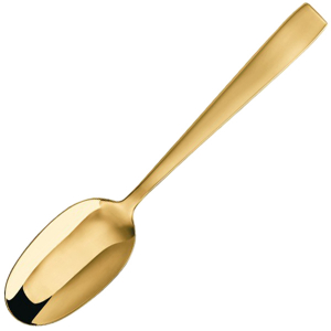 картинка Ложка столовая «Флэт»; сталь нерж.; L=20, 4см; золотой (03113053) Sambonet от интернет-магазина Posuda-bar