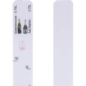 картинка Линейка «Сов. Шамп. /Асти Мартини 0. 75л»; L=28, B=2см; белый (02123372) STEK от интернет-магазина Posuda-bar