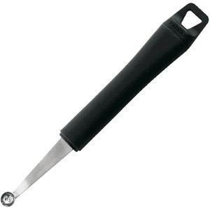 картинка Нож-нуазетка «Шар»; сталь, полипроп.; D=10, H=10, L=185/58мм; черный, металлич. (02050311) Paderno от интернет-магазина Posuda-bar