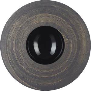 картинка Тарелка с широк. краем; керамика; 300мл; D=30, 3см; черный, серебрян. (03013116) Revol от интернет-магазина Posuda-bar