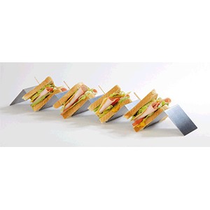 картинка Подставка д/бутербродов на 4шт.; сталь нерж.; H=55, L=560, B=80мм (04141555) Aps от интернет-магазина Posuda-bar