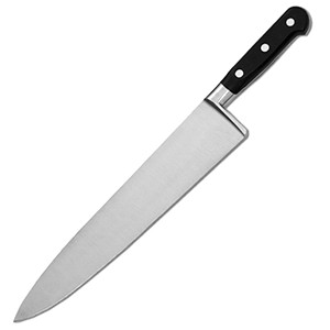 картинка Нож д/нарезки мяса; сталь, пластик; L=25см; черный, металлич. (04070288) Matfer от интернет-магазина Posuda-bar